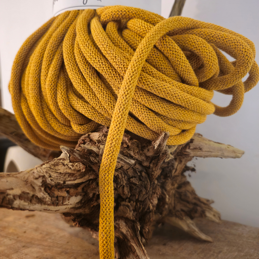 9mm x 10m Jumbo Mustard Recycled Braided Cotton Bobbiny Cord Macrame Jewelry  Braid Cord Knitting & Crochet DIY (Copy) (Copy)